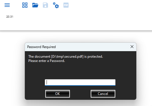 Secure a PDF with a password